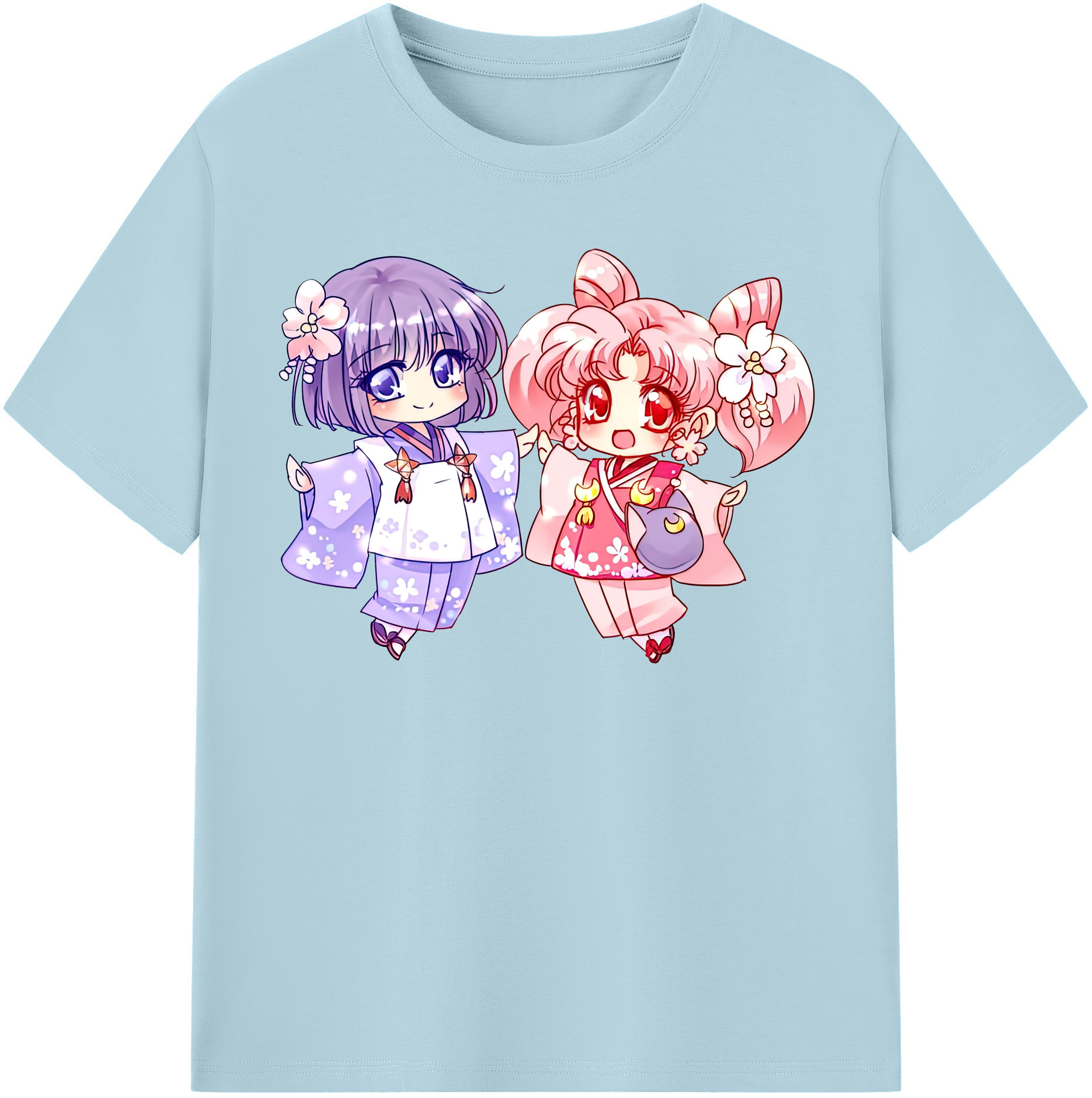 （画像用） 美少女戦士セーラームーン ちびうさ Sailor Moon Chibiusa Tsukino Usagi Small Lady Serenity 綿100％半袖Tシャツ（フロントプリント）